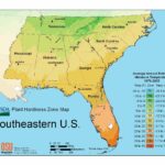 Southeastern United States USDA Plant Hardiness Map