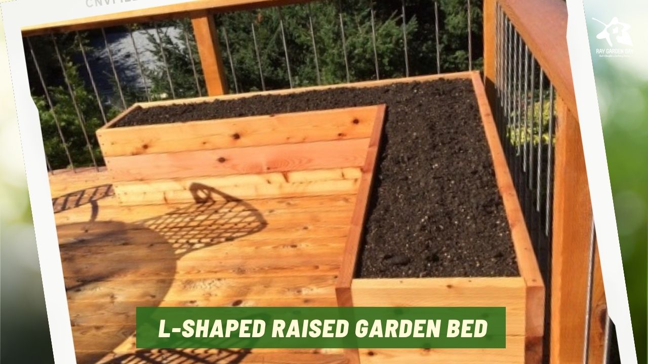 L-Shaped raised garden bed